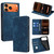 iPhone 17 Pro Max RFID Anti-theft Brush Magnetic Leather Phone Case - Blue