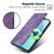 iPhone 17 Pro Max RFID Anti-theft Brush Magnetic Leather Phone Case - Purple
