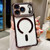 iPhone 17 Pro Max Rhinestone Clear Acrylic Electroplated Magnetic Phone Case - Purple