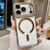 iPhone 17 Pro Max Rhinestone Clear Acrylic Electroplated Magnetic Phone Case - Silver