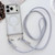 iPhone 17 Pro Max Rhinestone Clear Acrylic Electroplated Magnetic Phone Case with Neck Lanyard - Silver