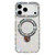iPhone 17 Pro Max Rhinestone Glitter Kickstand Dual-side IMD Phone Case - Heart Transparent