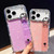 iPhone 17 Pro Max Rhinestone Glitter Wristband Holder Phone Case - Glitter Transparent