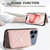iPhone 17 Pro Max Rhombic Texture Card Bag RFID Phone Case with Long Lanyard - Rose Gold