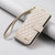 iPhone 17 Pro Max Rhombic Texture Zipper Wallet Metal Bow-knot Vegan Leather Phone Case with Strap - Beige
