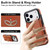 iPhone 17 Pro Max Ring Holder Card Bag Skin Feel Phone Case - Brown