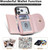 iPhone 17 Pro Max Ring Holder Card Bag Skin Feel Phone Case - Rose Gold