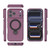 iPhone 17 Pro Max Ring Shield MagSafe TPU Phone Case with 360 Degree Rotating Holder - Wine Red