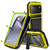 iPhone 17 Pro Max R-JUST Metal + Silicone + Tempered Glass Life Waterproof Phone Case with Holder - Yellow