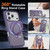 iPhone 17 Pro Max Rotating Pivot Bracket Magnetic Phone Case - Purple