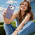 iPhone 17 Pro Max Rotating Pivot Bracket Magnetic Phone Case - Purple