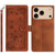 iPhone 17 Pro Max Secret Garden Butterfly Pattern Leather Phone Case - Brown