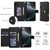 iPhone 17 Pro Max Seven Card Slots Zipper Wallet Leather Phone Case with Lanyard - Black