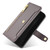 iPhone 17 Pro Max Sheep Texture Cross-body Zipper Wallet Leather Phone Case - Grey