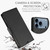 iPhone 17 Pro Max Side Buckle RFID Anti-theft Leather Phone Case - Black