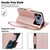 iPhone 17 Pro Max Side Buckle RFID Anti-theft Leather Phone Case - Rose Gold