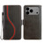 iPhone 17 Pro Max Side Buckle S Curve Leather Phone Case - Black