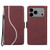 iPhone 17 Pro Max Side Buckle S Curve Leather Phone Case - Red