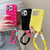 iPhone 17 Pro Max Simple Suction Cup Silicone Phone Case with Lanyard - Blue