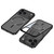 iPhone 17 Pro Max Single-sided Snap Buckle Metal Frame Frosted MagSafe Phone Case - Black