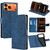 iPhone 17 Pro Max Skin Feel Crocodile Magnetic Clasp Leather Phone Case - Blue