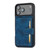 iPhone 17 Pro Max Skin Feel Dream RFID Anti-theft PU Card Bag Phone Case - Peacock Blue