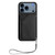 iPhone 17 Pro Max Skin Feel Four Card Slots Phone Case with Wrist Strap - Black