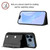 iPhone 17 Pro Max Skin Feel Four Card Slots Phone Case with Wrist Strap - Black