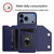 iPhone 17 Pro Max Skin Feel Four Card Slots Phone Case with Wrist Strap - Blue