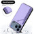 iPhone 17 Pro Max Skin Feel Four Card Slots Phone Case with Wrist Strap - Purple