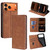 iPhone 17 Pro Max Skin Feel Magnetic Leather Phone Case - Light Brown