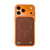 iPhone 17 Pro Max Skin Feel PC + Technology Cloth Magnetic Phone Case - Orange Brown