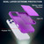 iPhone 17 Pro Max Skin Feel PC Hybrid TPU Horizontal Hidden Mirror Card Bag Phone Case - Dark Purple