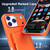 iPhone 17 Pro Max Skin Feel PC Hybrid TPU Horizontal Hidden Mirror Card Bag Phone Case - Orange
