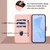 iPhone 17 Pro Max Skin Feel Solid Color Leather Phone Case with Lanyard - Pink