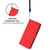 iPhone 17 Pro Max Skin Feel Solid Color Leather Phone Case with Lanyard - Red