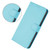 iPhone 17 Pro Max Skin Feel Solid Color Leather Phone Case with Lanyard - Sky Blue