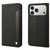 iPhone 17 Pro Max Skin Feel Splicing Leather Phone Case - Black