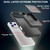 iPhone 17 Pro Max Skin Feel TPU Hidden Mirror Card Bag Phone Case with Stand - Black