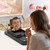 iPhone 17 Pro Max Skin Feel TPU Hidden Mirror Card Bag Phone Case with Stand - Black