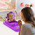 iPhone 17 Pro Max Skin Feel TPU Hidden Mirror Card Bag Phone Case with Stand - Dark Purple