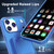 iPhone 17 Pro Max Skin Feel TPU Hidden Mirror Card Bag Phone Case with Stand - Navy Blue