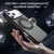 iPhone 17 Pro Max Skin Feel Translucent PC Gear Holder C MagSafe Phone Case - Bright Grey + Black
