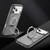 iPhone 17 Pro Max Skin Feel Translucent PC Gear Holder C MagSafe Phone Case - Bright Grey+Grey