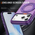 iPhone 17 Pro Max Skin Feel Translucent PC Gear Holder C MagSafe Phone Case - Bright Purple + Purple
