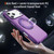 iPhone 17 Pro Max Skin Feel Translucent PC Gear Holder C MagSafe Phone Case - Bright Purple + Purple