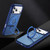 iPhone 17 Pro Max Skin Feel Translucent PC Gear Holder C MagSafe Phone Case - Transparent Blue + Royal Blue