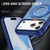 iPhone 17 Pro Max Skin Feel Translucent PC Gear Holder C MagSafe Phone Case - Transparent Blue + Royal Blue