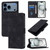 iPhone 17 Pro Max Skin-feel Embossed Leather Phone Case - Black