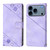 iPhone 17 Pro Max Skin-feel Embossed Leather Phone Case - Light Purple